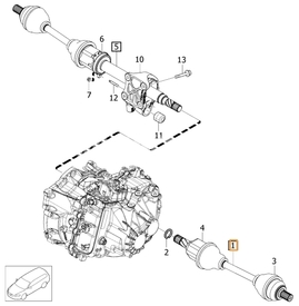 Poloos ľavá 2.0 D2/D3/D4 T3/T4 P3 (2014-) S60 II(XC)/V60 S80 II/V70 III prevodovka M66 (OEM)