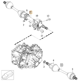 Poloos pravá 2.0 D2/D3/D4 T3/T4 P3 (2014-) S60 II/V60 S80 II/V70 III prevodovka M66 (OEM)
