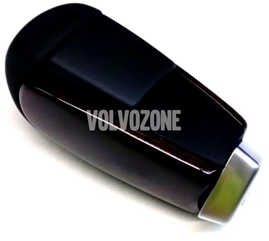 Gear shift lever knob Volvo 31259086 // charcoal leather / wood (OEM)