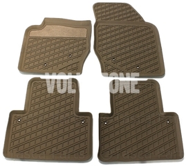 Sada gumených kobercov P2 XC90 farba mocca-hnedá (OEM)