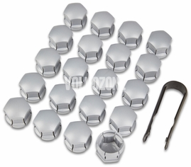 Sada krytiek skrutiek kolies P3 SPA/CMA - strieborné (OEM)