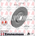 Zadný brzdový kotúč (320mm) SPA S60 III/V60 II(XC) S90 II/V90 II(XC) XC60 II/XC90 II dierovaný
