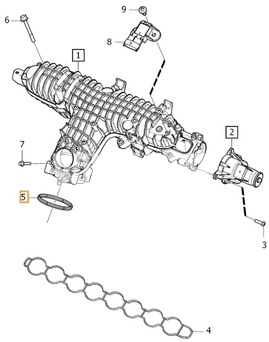 Tesnenie kolena sania 4 valec 1.5 T2/T3, 2.0 T2/T3/T4/T5/T6/T8, 2.0 D2/D3/D4/D5 (2014-) P1 P3 SPA/CMA