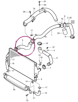 Hadica od rúry turba do intercooleru 2.4 T5/2.5T P2