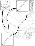 Pohon zadných dverí ľavý CMA XC40