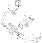 Tesnenie rúrky EGR ventilu 2.0 D2/D3/D4/D5 (2014-) P1 P3 SPA/CMA