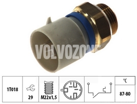 Teplotný spínač ventilátoru chladiča 1.9TD/DI S40/V40 (2 póly - vozidlá bez klimatizácie)