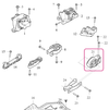 Uloženie motora spodné pravé 1.5 T2/T3, Twin Engine T4/T5 CMA XC40 (OEM)