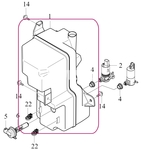 WATER RESERVOIR Volvo 32237294 // Variant code: CB04 (Battery Electric Vehicle) // JG01 (Without headlight cleaning)