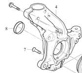 STEERING KNUCKLE Left Volvo 32246335