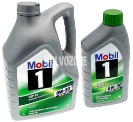Motorový olej pre 5 valcové motory Volvo 2.4D/D3/D4/D5 (2006-) P1 P2 P3 s DPF - Mobil 1 ESP LV 0W-30 6L