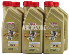 Motorový olej pre 5 valcové motory Volvo 2.4D/D3/D4/D5 (2006-) P1 P2 P3 s DPF - Castrol Edge Professional A5 0W-30 6L