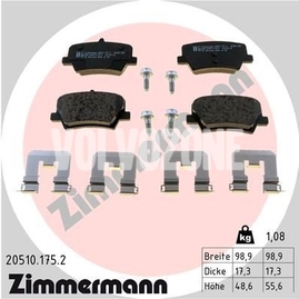 Zadné brzdové platničky (280/302mm kotúč) CMA XC40