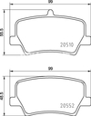 Zadné brzdové platničky (280/302mm kotúč) CMA XC40