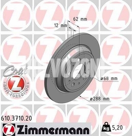 Zadný brzdový kotúč (288mm) P80 S70/V70(XC) s AWD (nový typ)