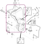 WATER RESERVOIR Volvo 32328197 // Variant code: JG02 (With headlight cleaning)