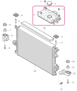 Coolant EXPANSION TANK Volvo 31345286 (OEM)