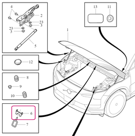 Bonnet LOCK BRACE Cover Volvo 31487095 (OEM)