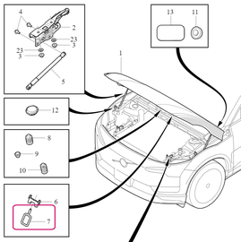 Bonnet LOCK BRACE Volvo 31487700 (OEM)