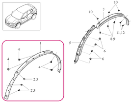 Front FENDER WIDENER Right Volvo 80001683 (OEM)
