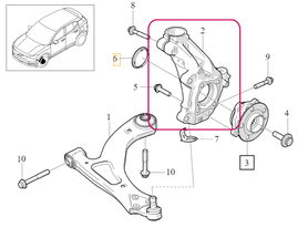 STEERING KNUCKLE Left Volvo 80006990 (OEM)