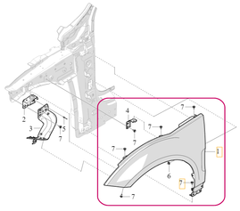 FRONT FENDER Right Volvo 80009029 (OEM)
